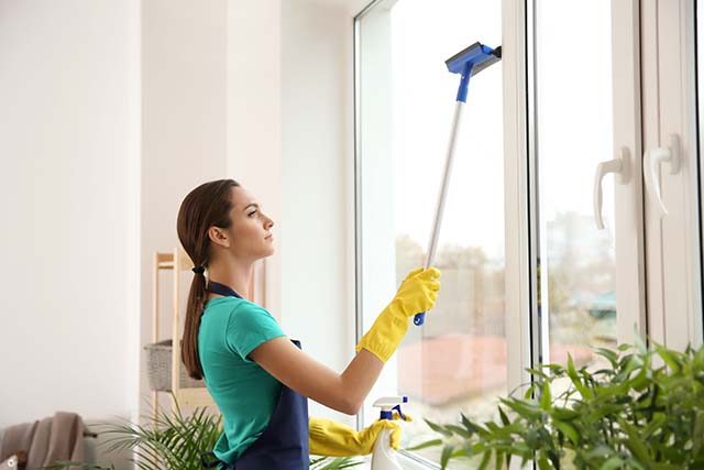 Cleaned window with clear view